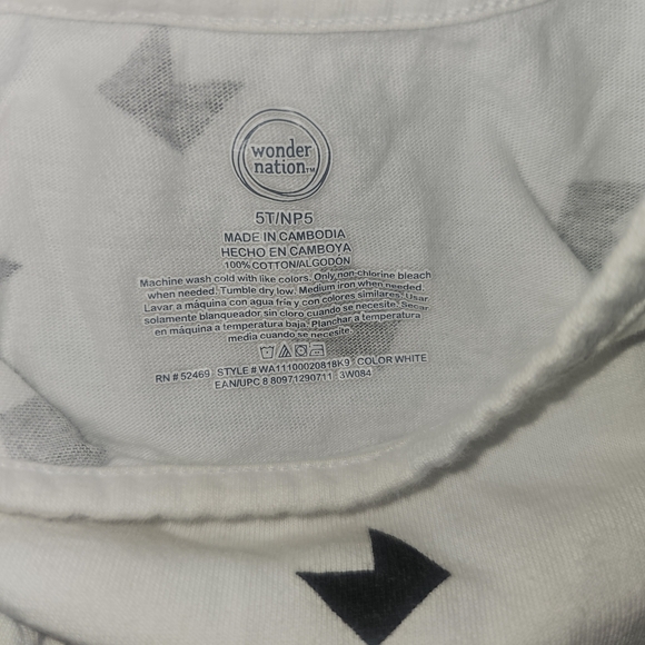 Wonder Nation Black and White A-Line Dress Short Sleeve Casual - Picture 6 of 6